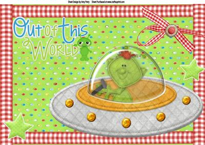Out of This World Alien in His Ship A4