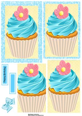 Lovely Blue Cupcake Pyramids