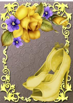 Lovely Yellow Rose's & Yellow Shoe's A4