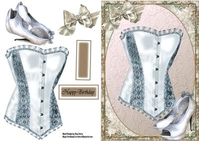 Beautiful White Corset with Matching Shoes