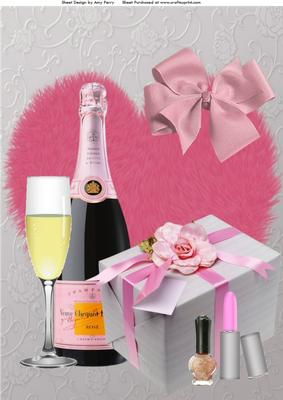 Bottle of Champer's & Girly Gift's A4