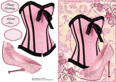 Lovely Pink Corset & Pink High Heel