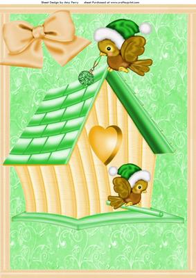 Lovely Little Birds & Bird House A4