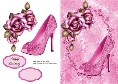 Lovely Pink Shoe with Pink Rose's