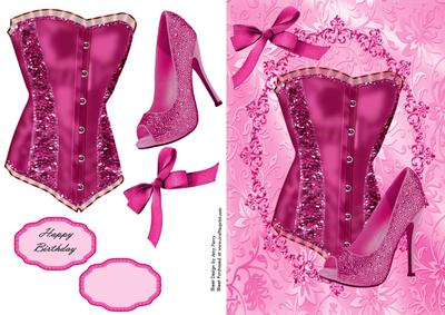 Beautiful Hot Pink Basque & Shoe