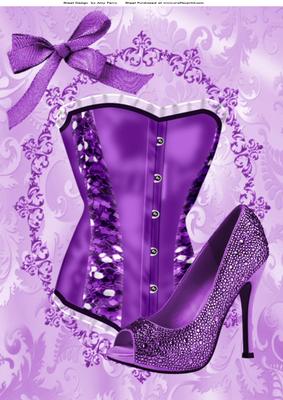 Lovely Purple Corset & Purple Shoe A4