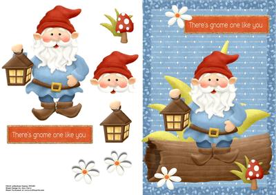 Lovely Little Gnome Sat on a Log