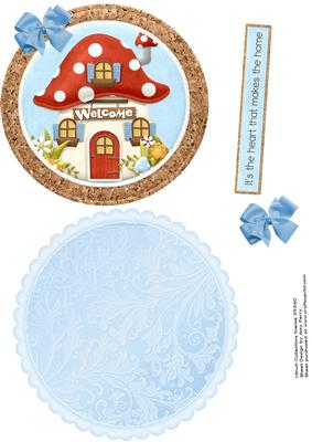 Lovely Gnome House Wobble/rocker Card