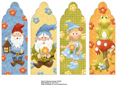 Lovely Garden Gnome Book Marks