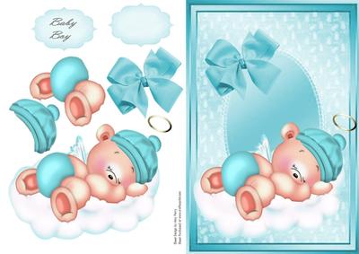 Lovely Angel Baby Boy on Cloud