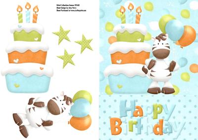 Lovely Happy Birthday Zebra