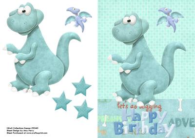 Lovely Big Blue Dinosaur