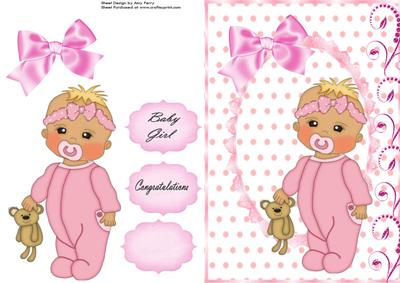 Baby Girl in Pink Baby Grow