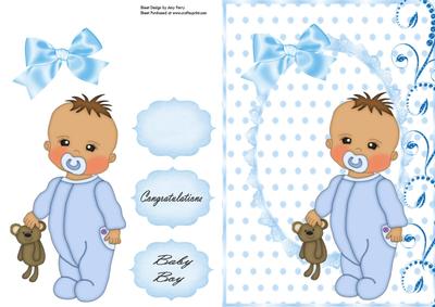 Little Baby Boy in Blue Baby Grow