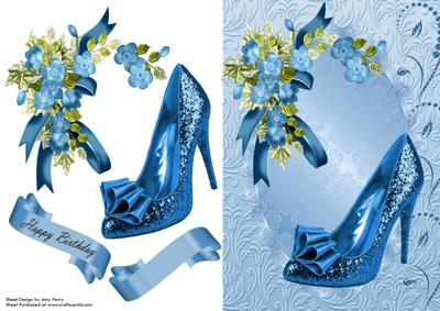 Beautiful Blue Sparkle Shoe