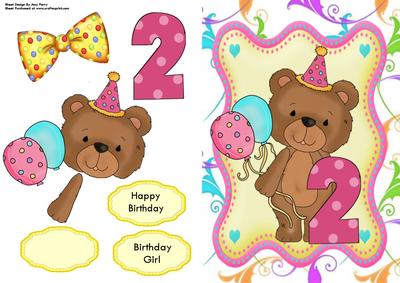 Happy 2nd Birthday Teddy Bear