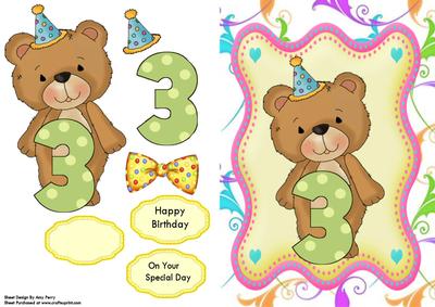 Happy 3rd Birthday Bear