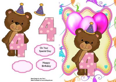Happy 4th Birthday Bear