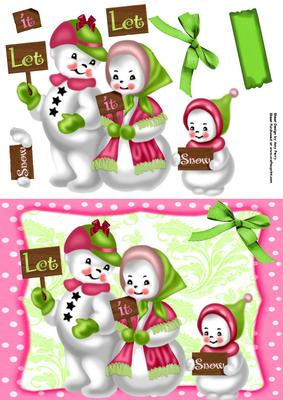 Lovely Snowman Family
