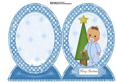 Baby Boy Snow Globe Card