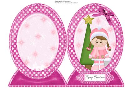 Lovely Snow Girl, Snow Globe Card