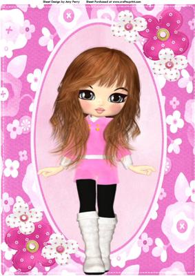 Lovely Little Girl in Pink Outfit A4