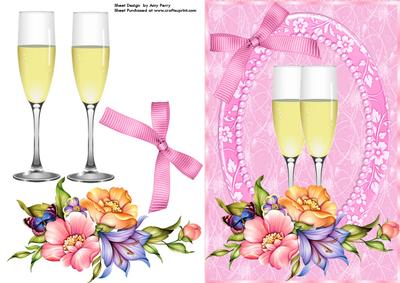 Beautiful Flower Bouquet & Champagne