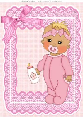 Lovely Baby Girl Clutching Her Bottle A4