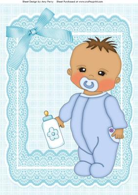 Lovely Baby Boy Clutching His Bottle A4