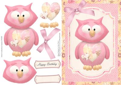 Cute Pink Owl