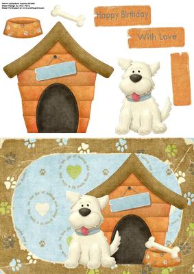 Cute Westie with Kennel