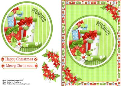 Christmas Present's in Oval Frame
