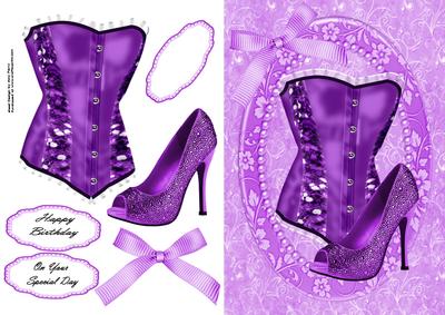 Lovely Lilac Corset & Shoe