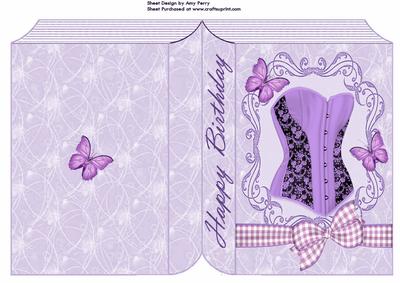 Beautiful Lilac Corset Book Card