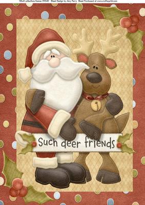 Santa & Reindeer Such Deer Friends A4