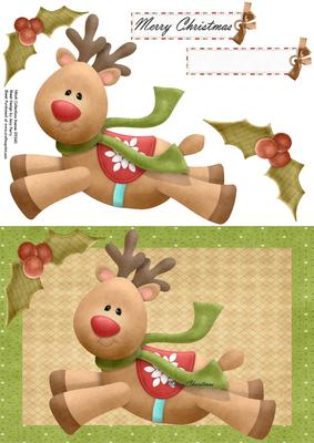 Lovely Reindeer Mid-flight