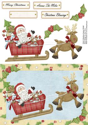 Santa & His Reindeer Guiding the Way