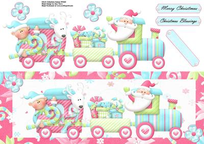 Santa & Friends Pink Christmas Train