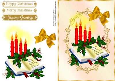 Beautiful Candles on a Open Book