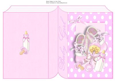 Pink Baby Girl Bits & Bobs Book Card