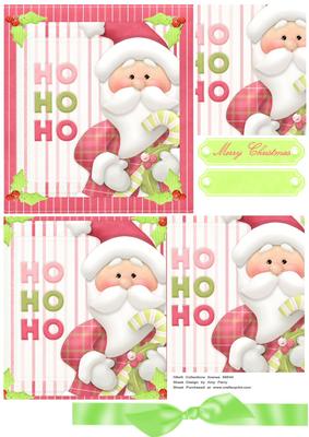 Lovely Ho Ho Ho Santa Square Pyramid