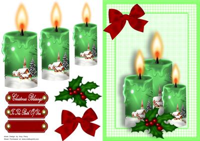 Beautiful Green Christmas Candle's