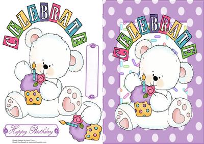 Celebrate Birthday Polar Bear with Cupcake