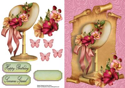 Beautiful Floral Vintage Hat in Scroll