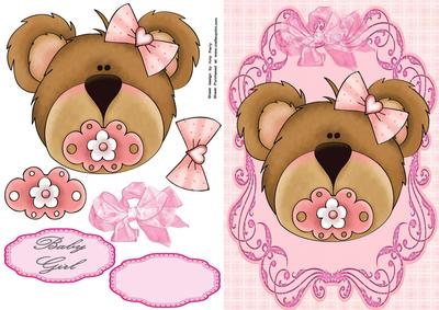 Cute Baby Girl Teddy with Bow & Dummy