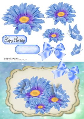 Beautiful Blue & Lilac Open Flowers