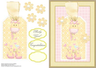 Pink & Yellow Giraffe