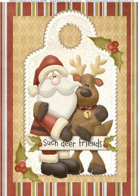 Santa & Reindeer "such Deer Friends" A4