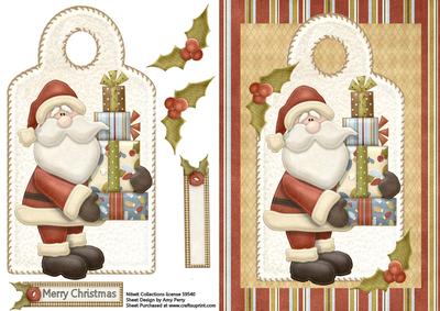 Santa Juggling a Stack of Presents