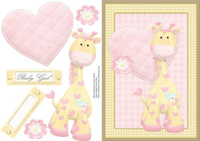 Lovely Pink & Yellow Giraffe